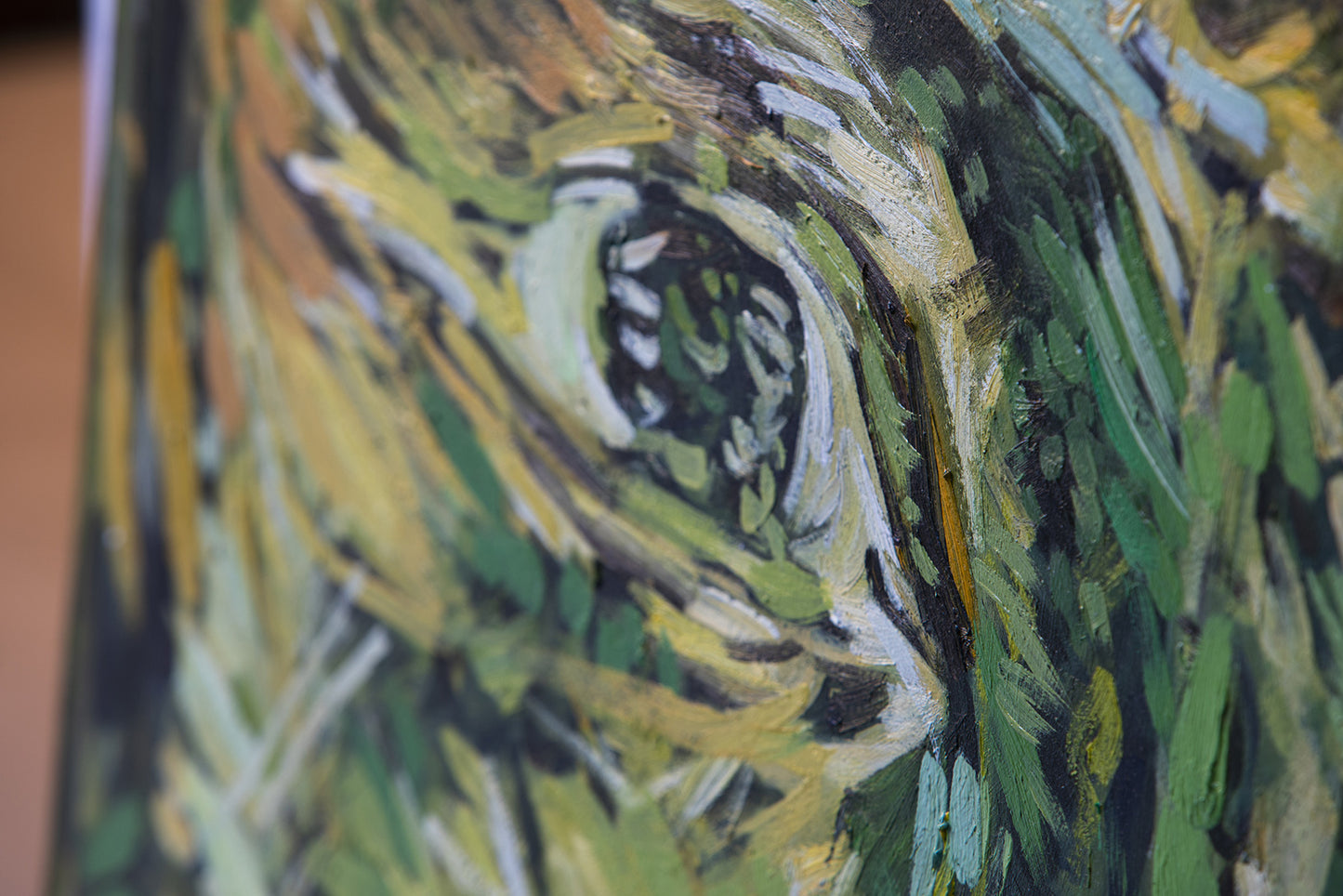 Visage - peinture à l'huile sur toile