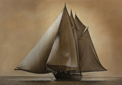 Voilier - peinture à l’huile sur toile
